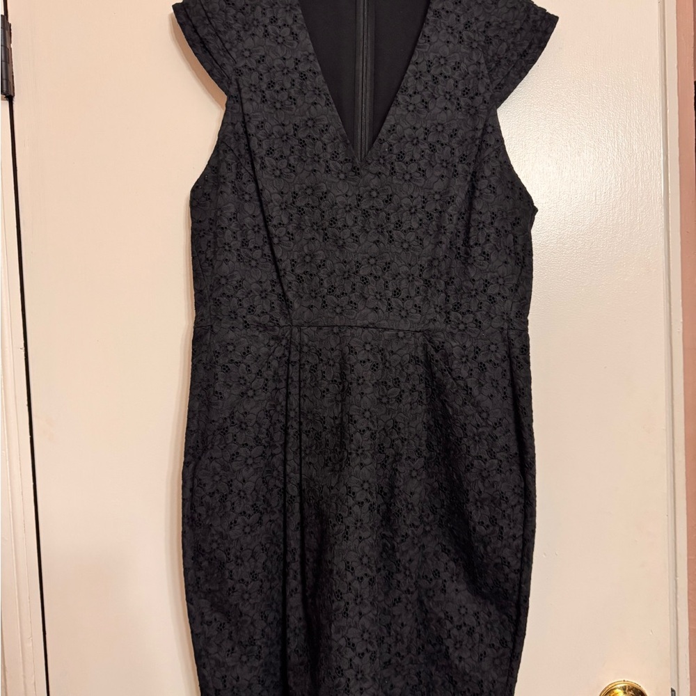Roberto Cavalli Black Textured Midi Dress